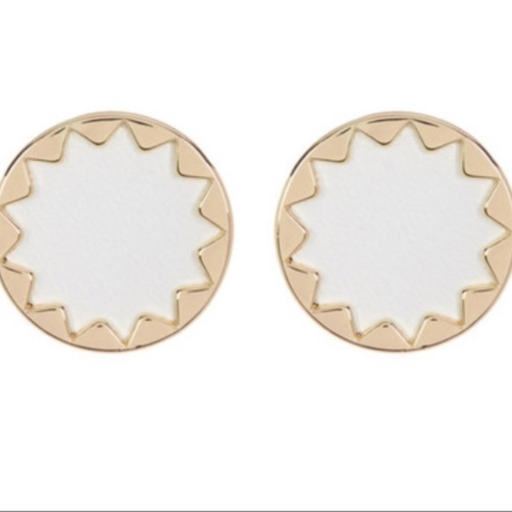 House of Harlow Sunburst Earrings - white